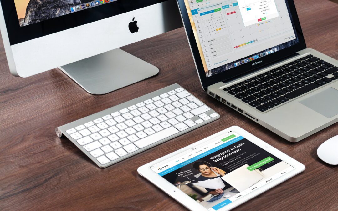 Laptops and tablets on a desk